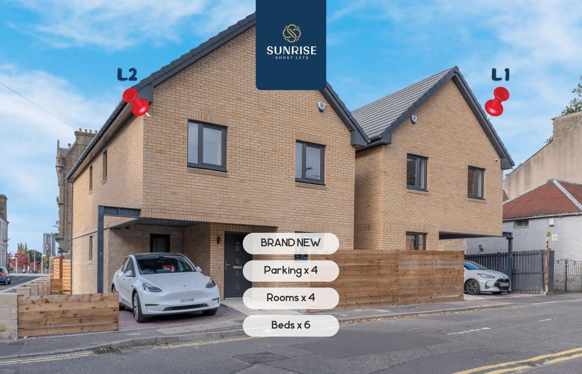 L2 - Stunning 4 Bed House With 6 Beds And 3 Bathrooms, Tvs In Each Room, Free Parking, Fully Equipped, Local Amenities, Easy Ring Road Access, Special Rates Ask Sunrise Short Lets Dundee Exterior foto